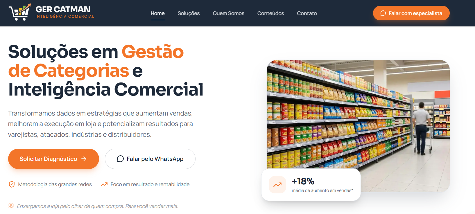Site GER CATMAN - Consultoria de Gestão de Categorias para o varejo